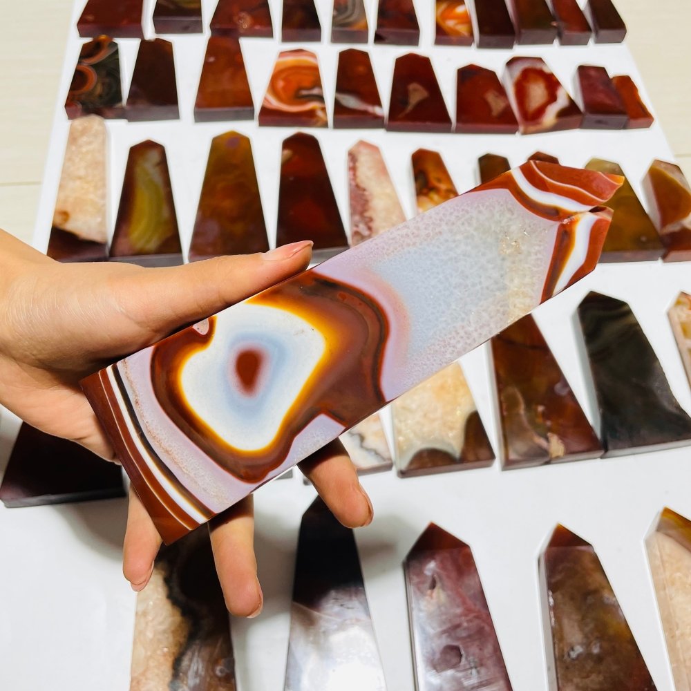 46 Pieces Carnelian Tower Points -Wholesale Crystals