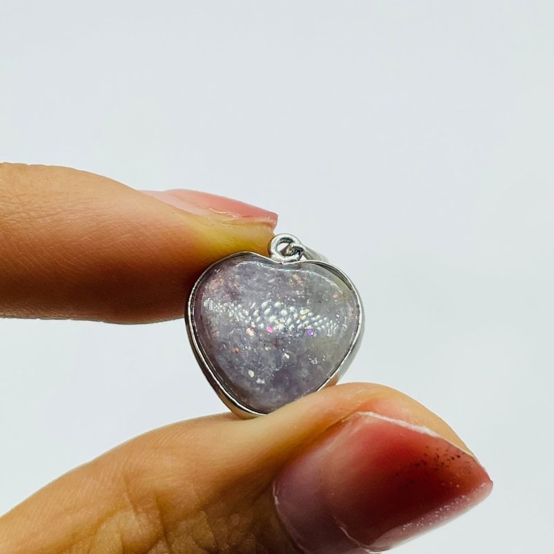 46 Pieces Cordierite Stone Heart Pendant -Wholesale Crystals
