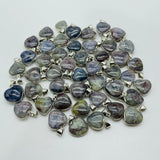 46 Pieces Cordierite Stone Heart Pendant -Wholesale Crystals