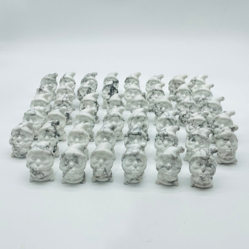 46 Pieces Howlite Christmas Santa Claus Carving Clearance(defective) -Wholesale Crystals