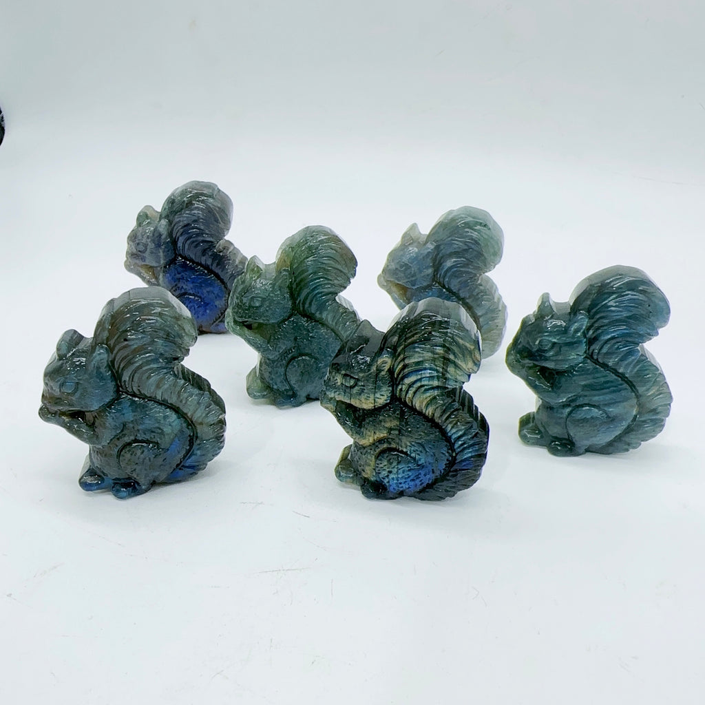 High Quality Labradorite Squirrel Carving Wholesale -Wholesale Crystals