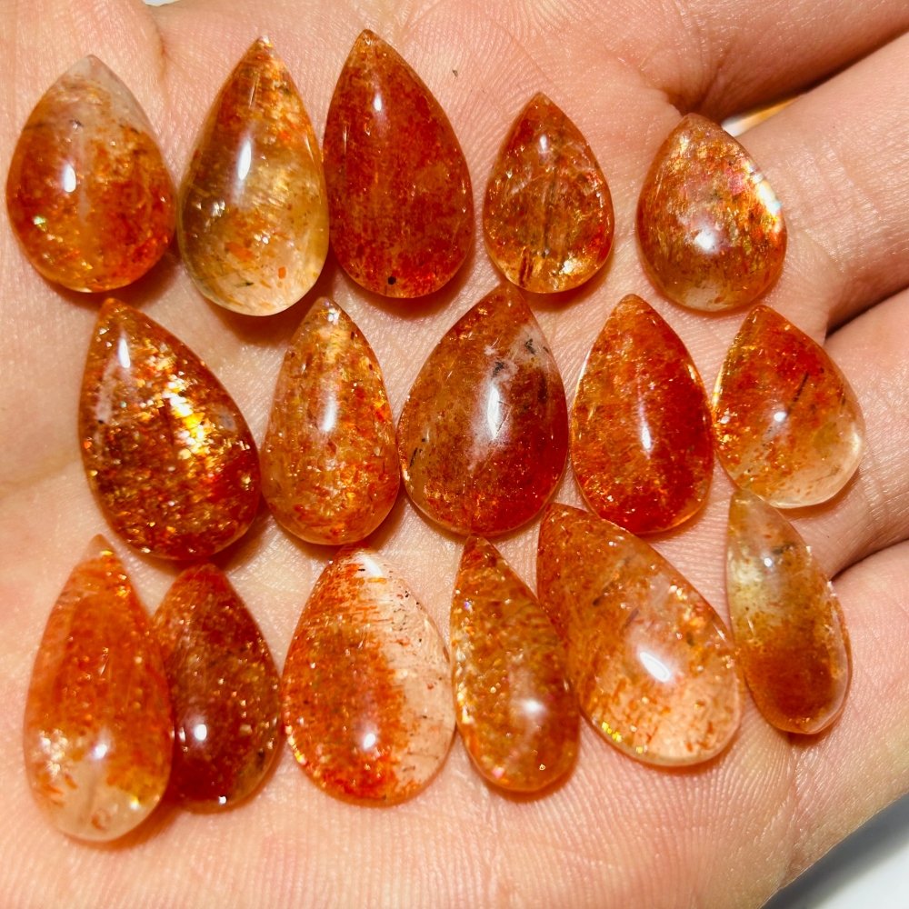 49 Pieces High Quality Sunstone Mini For DIY Teardrop Pendant -Wholesale Crystals