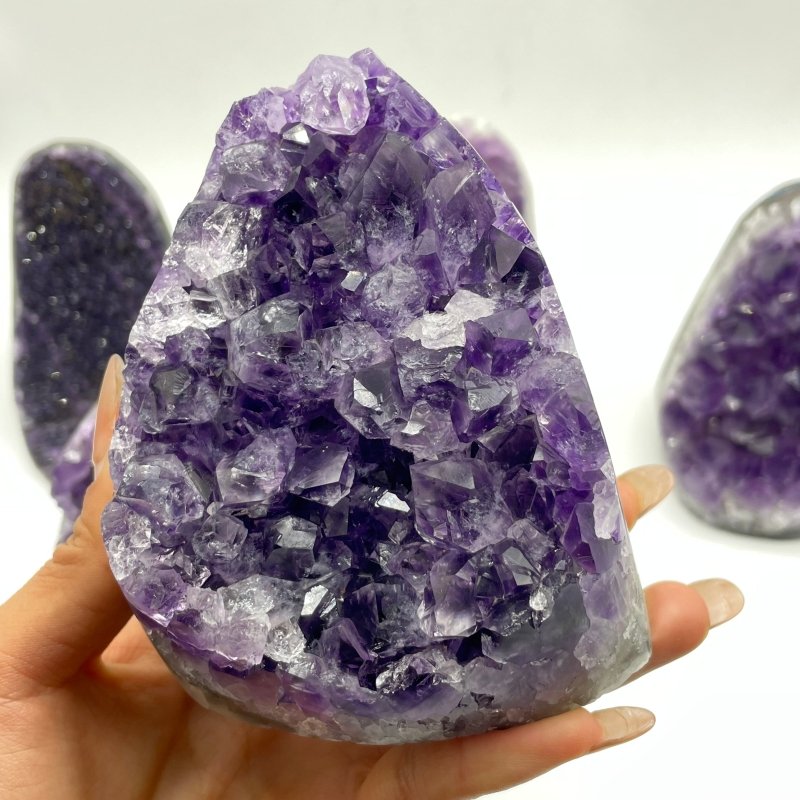 5 Pieces Beautiful Amethyst Clusters Geode -Wholesale Crystals