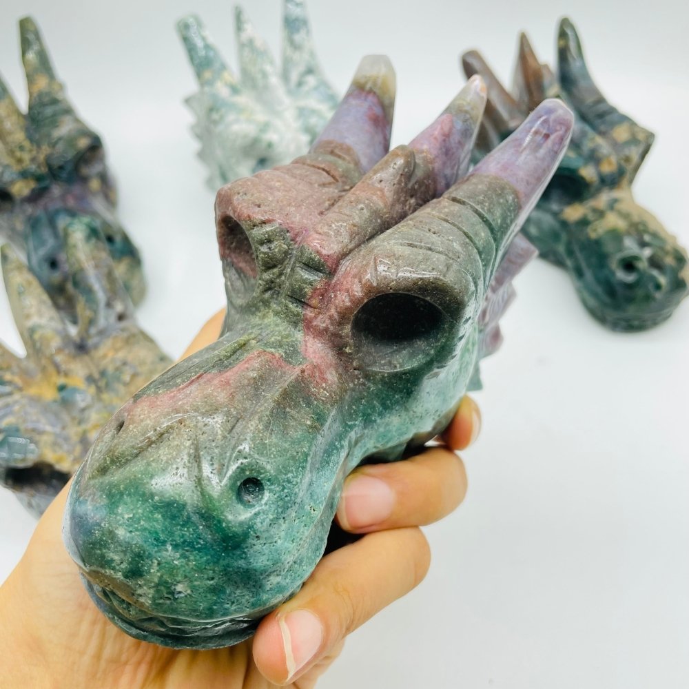 5 Pieces Beautiful Ocean Jasper Dragon Head -Wholesale Crystals