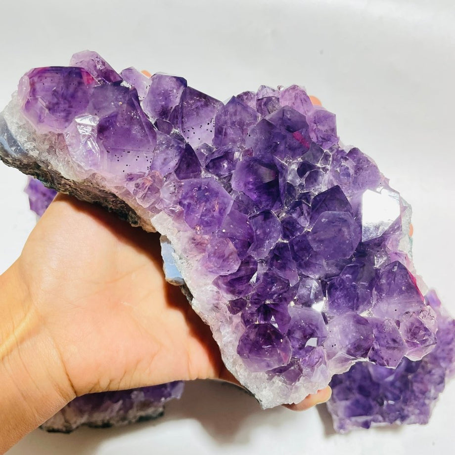 11.7 Deep Purple Amethyst Crystal Cluster With Huge Crystals