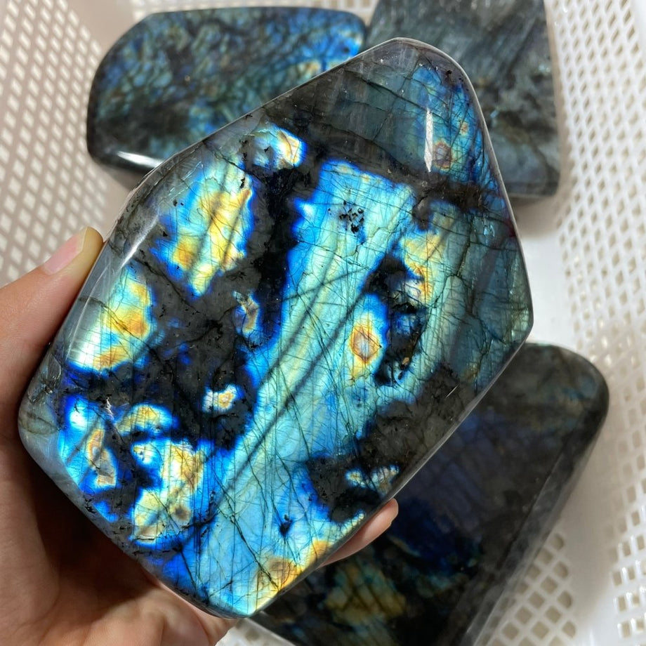 Labradorite Large Free Form Sunset Bright Shine 2024 Crystal Carving