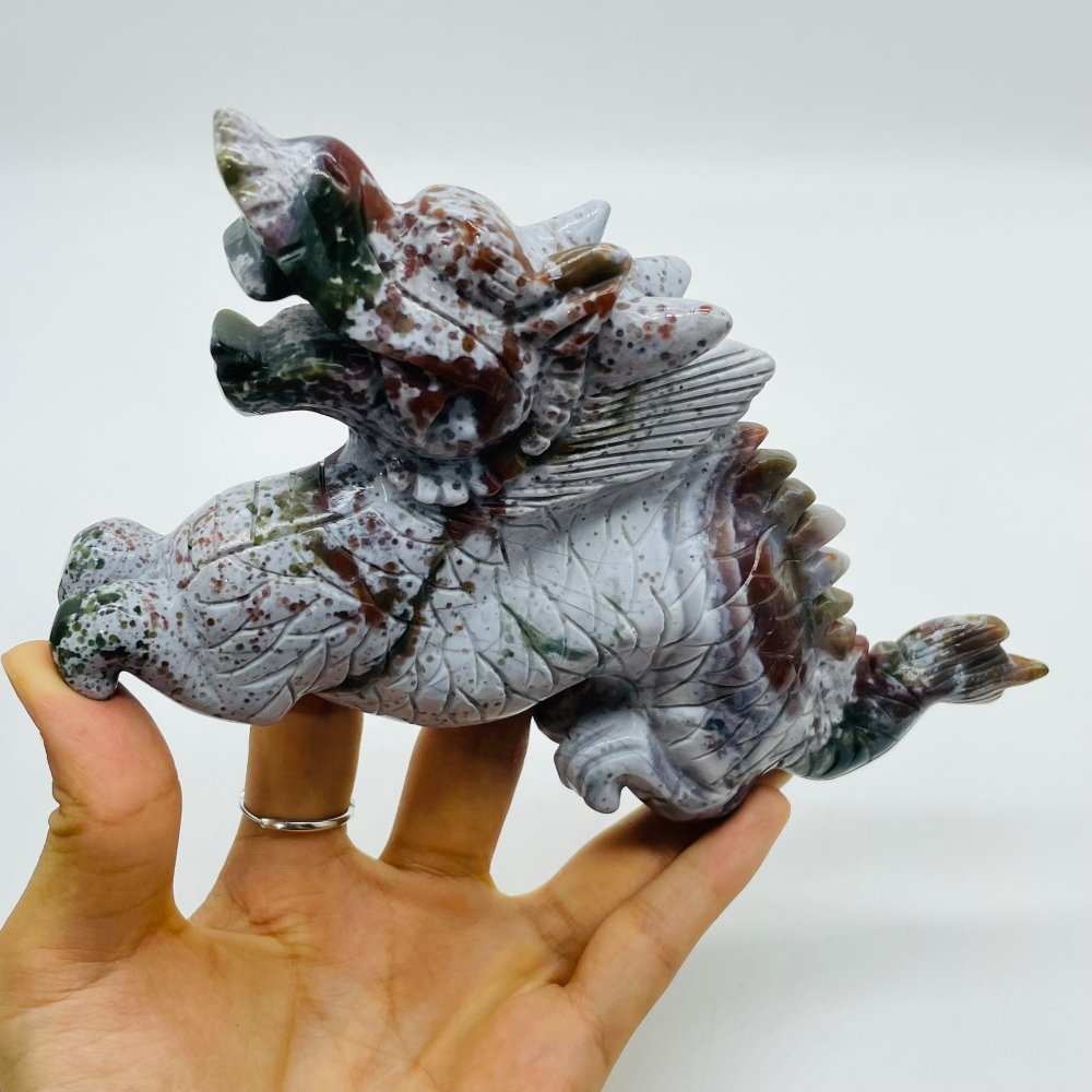 5 Pieces Ocean Jasper China Dragon Carving -Wholesale Crystals