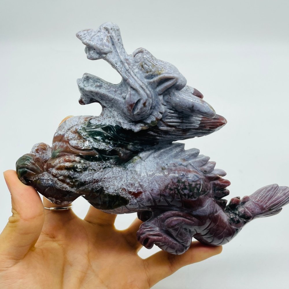 5 Pieces Ocean Jasper China Dragon Carving -Wholesale Crystals