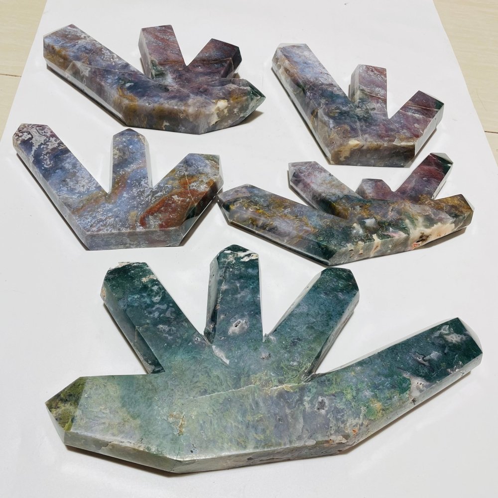 5 Pieces Ocean Jasper Cluster Carving -Wholesale Crystals