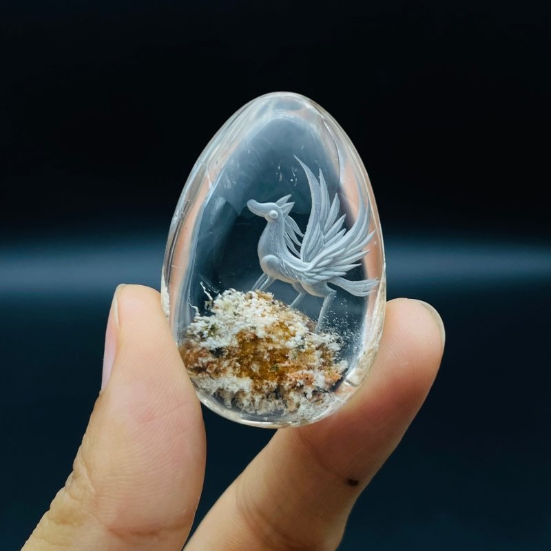 5 Pieces Pegasus Garden Quartz Inner Scene Carving -Wholesale Crystals