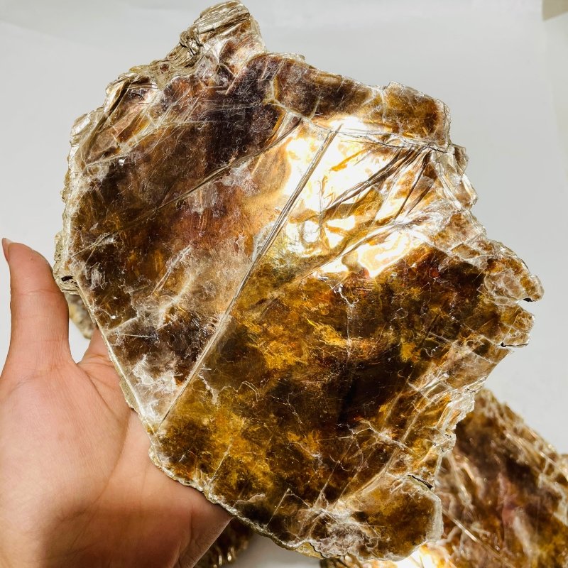 5 Pieces Raw Gold Mica Slab Stone Specimen -Wholesale Crystals