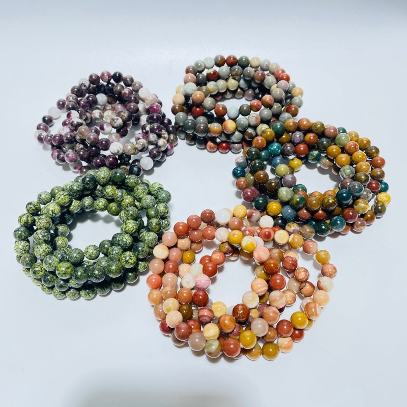 5 Types Bracelet Russian Serpentine Stone Ocean Jasper Bracelets Wholesale -Wholesale Crystals