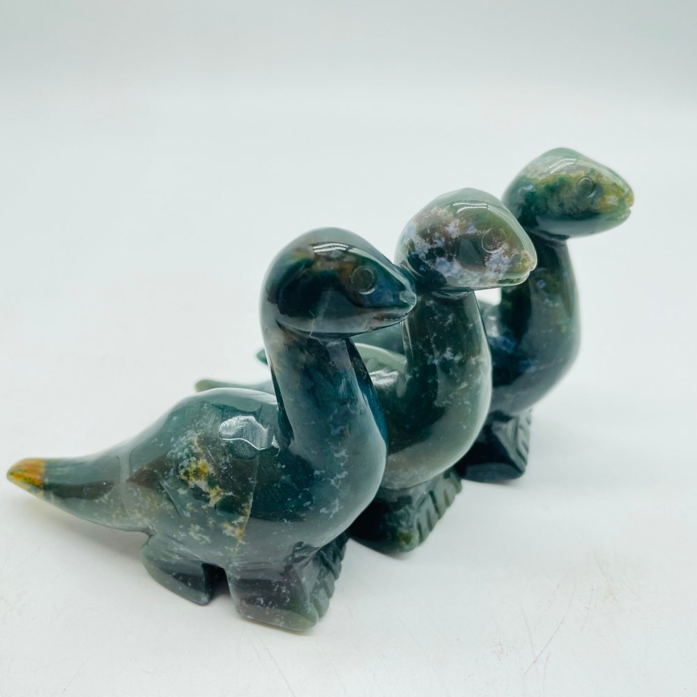 5 Types Dinosaur Chevron Amethyst & Moss Agate Carving Animals Wholesale -Wholesale Crystals