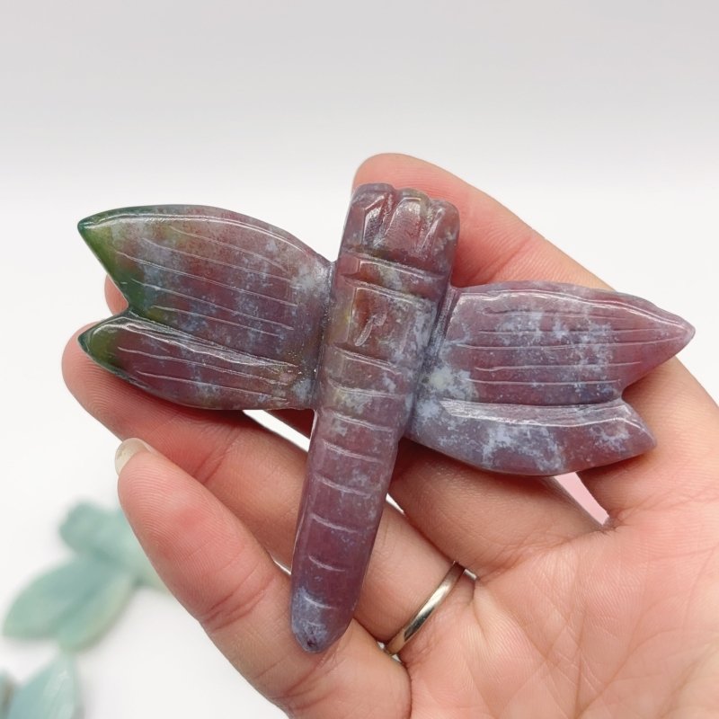 5 Types Dragonfly Crystal Carving Wholesale Caribbean Calcite Rose Quartz -Wholesale Crystals