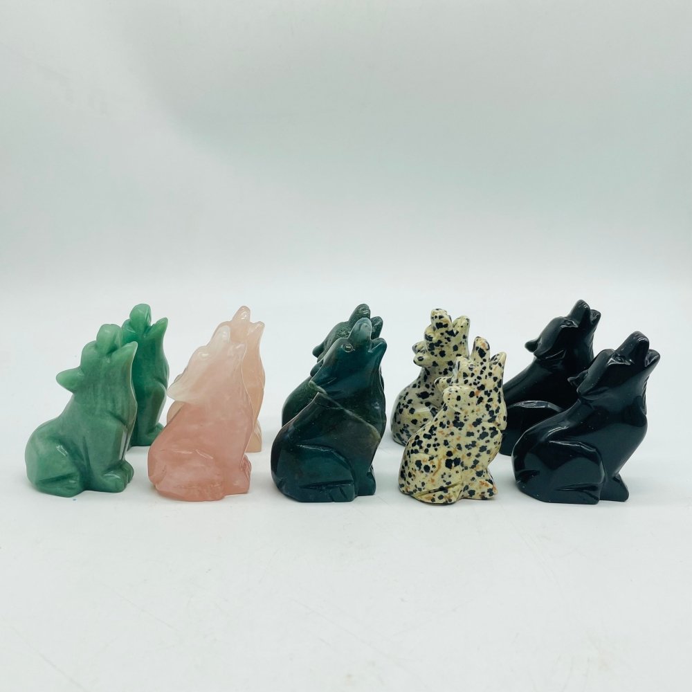 5 Types Wolf Carving Animals Wholesale -Wholesale Crystals
