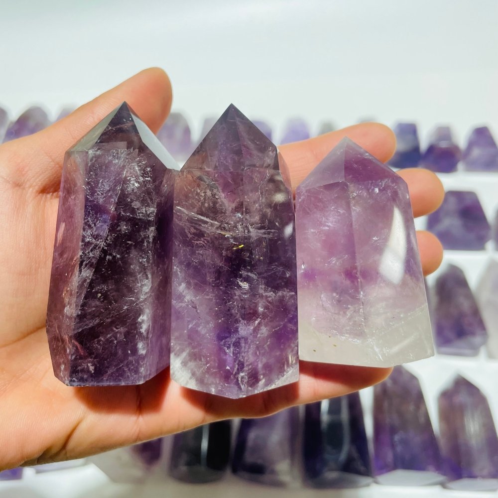 50 Pieces Amethyst Stone Tower Points -Wholesale Crystals
