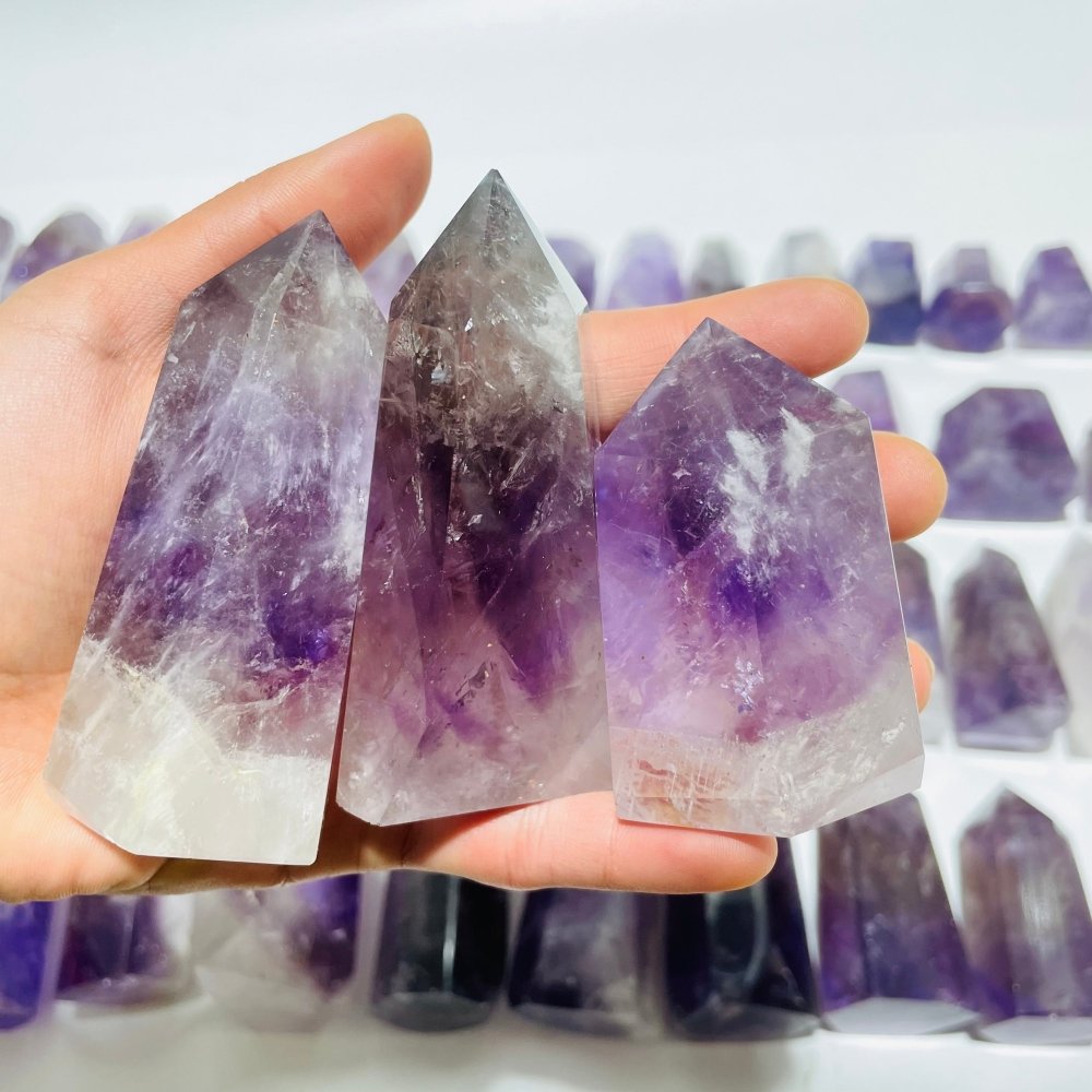 50 Pieces Amethyst Stone Tower Points -Wholesale Crystals