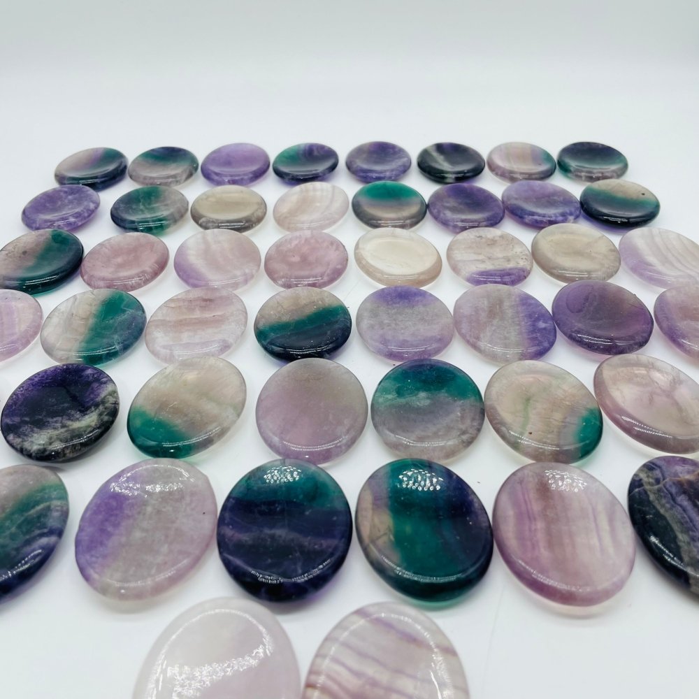 50 Pieces Fluorite Worry Stone -Wholesale Crystals