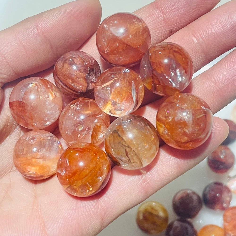 50 Pieces High Quality Rainbow Fire Quartz Spheres -Wholesale Crystals