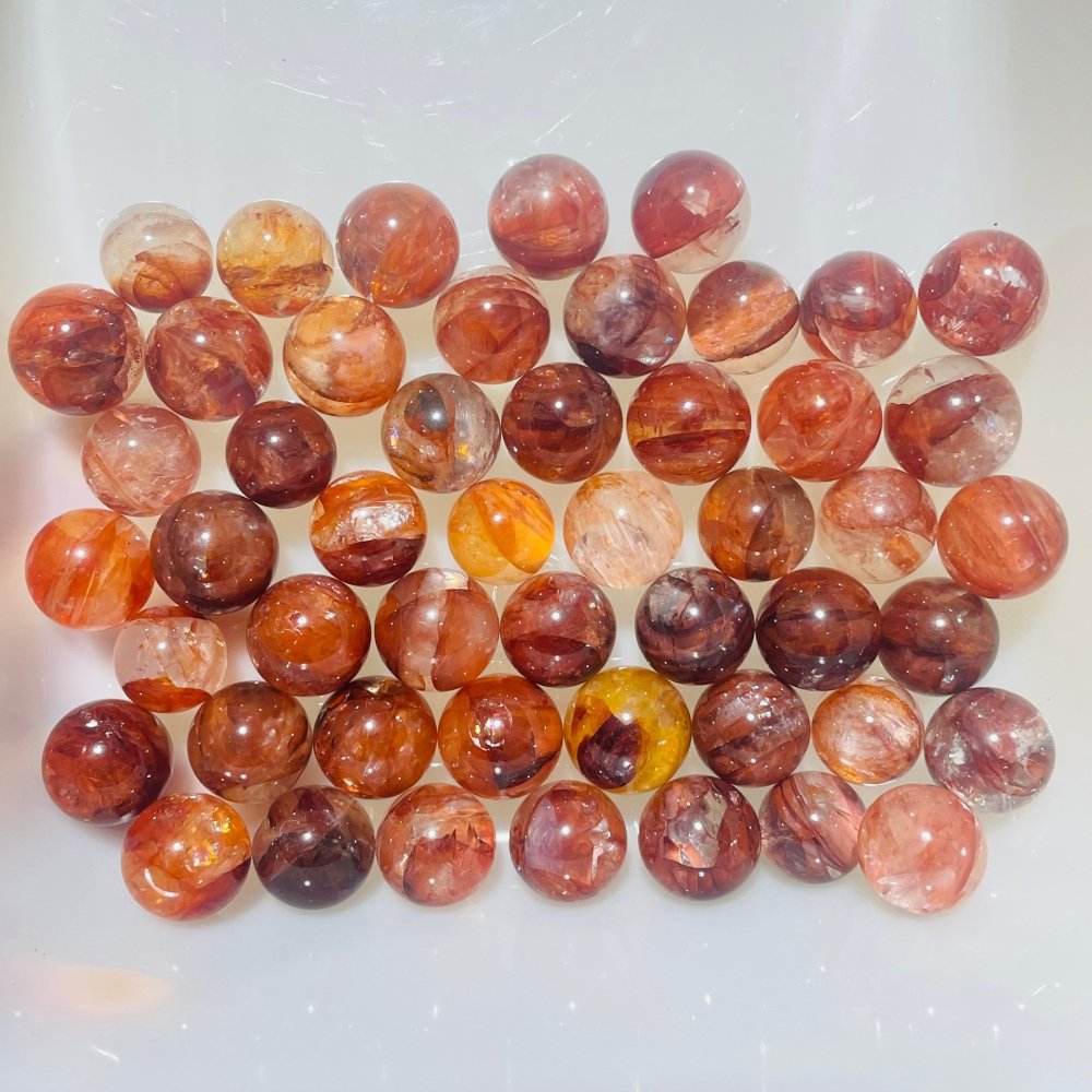 50 Pieces High Quality Rainbow Fire Quartz Spheres -Wholesale Crystals