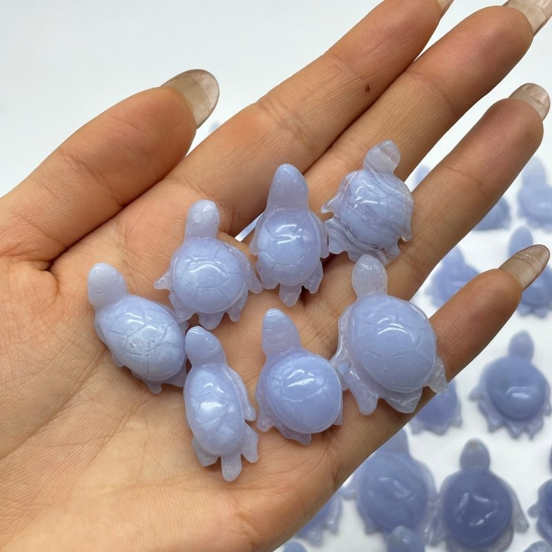 51 Pieces Blue Lace Agate Sea Turtle Carving -Wholesale Crystals