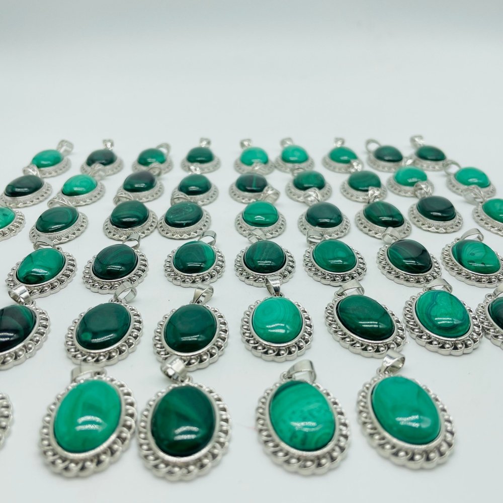 51 Pieces Malachite Charm Pendant -Wholesale Crystals