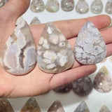 53 Pieces High Quality Sakura Flower Agate Teardrop Pendant DIY -Wholesale Crystals