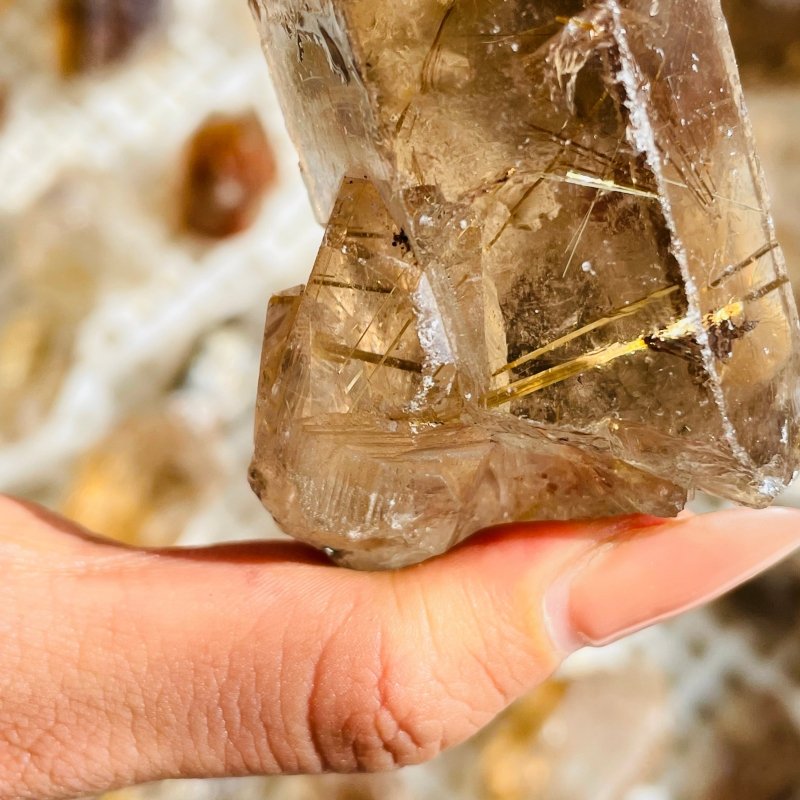 55 Pieces High Quality Gold Rutile Quartz Raw Stone -Wholesale Crystals