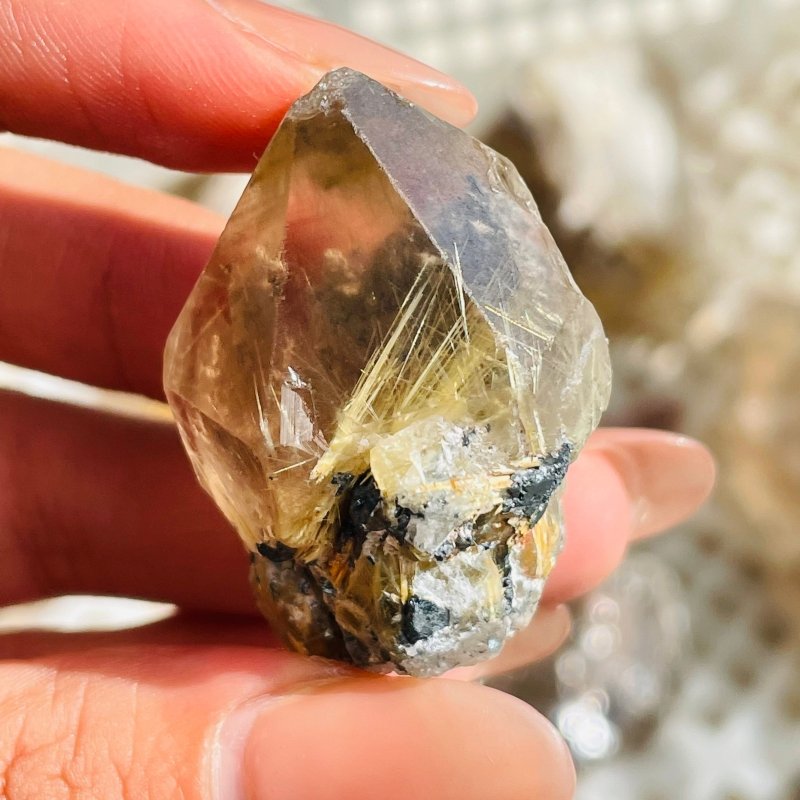 55 Pieces High Quality Gold Rutile Quartz Raw Stone -Wholesale Crystals