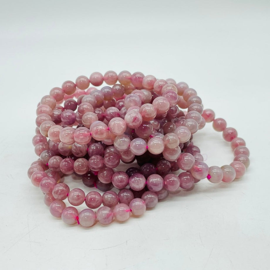 2types Bracelet Wholesale Purple Rose Quartz Yooperlite Yooperlite Stone / 50pcs