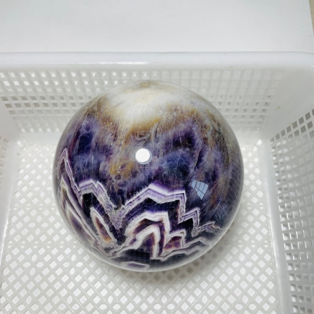 5.9in High Quality Large Chevron Amethyst Sphere -Wholesale Crystals
