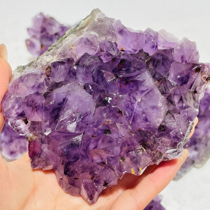 6 Pieces Beautiful Amethyst Cacoxenite Super7 Cluster -Wholesale Crystals