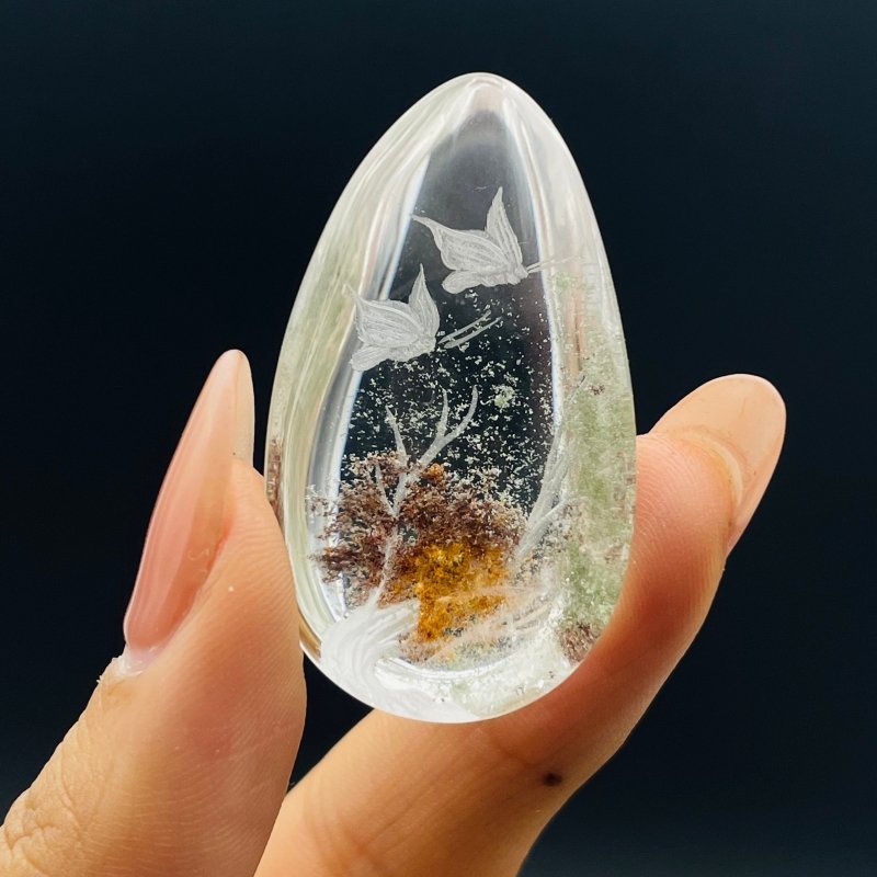 6 Pieces Butterfly Garden Quartz Inner Scene Carving -Wholesale Crystals