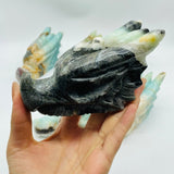 6 Pieces Caribbean Calcite Dragon Head Carving -Wholesale Crystals