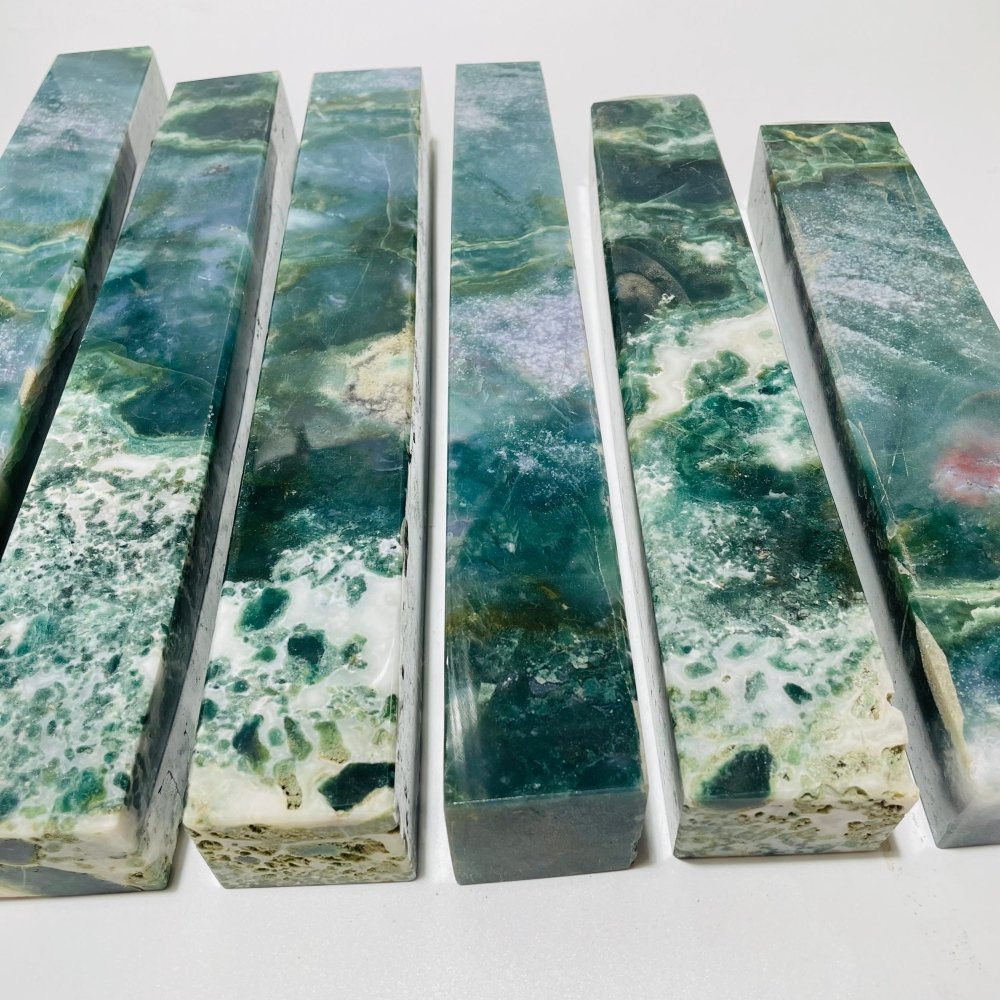 6 Pieces Large Ocean Jasper Four-Sided Tower -Wholesale Crystals