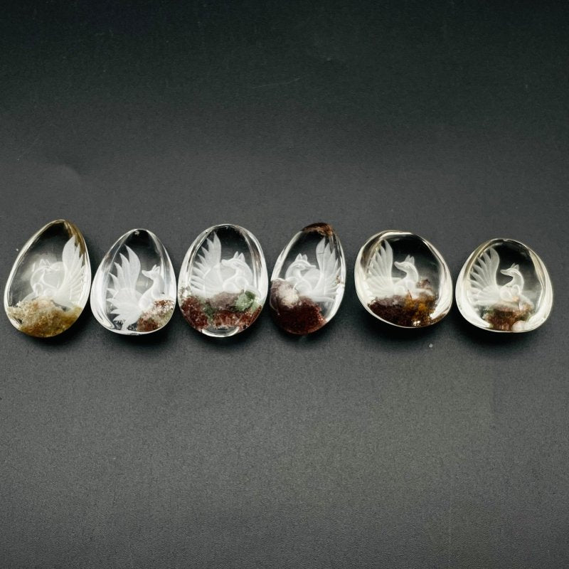 6 Pieces Nine-tailed Fox Garden Quartz Inner Scene Carving -Wholesale Crystals