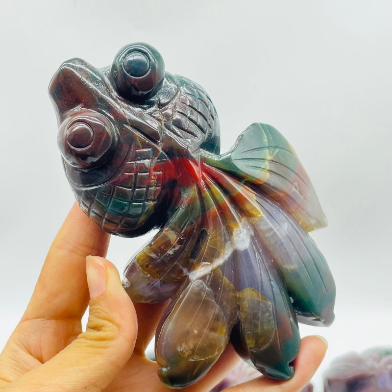 12 Pieces Ocean Jasper GoldFish Carving -Wholesale Crystals