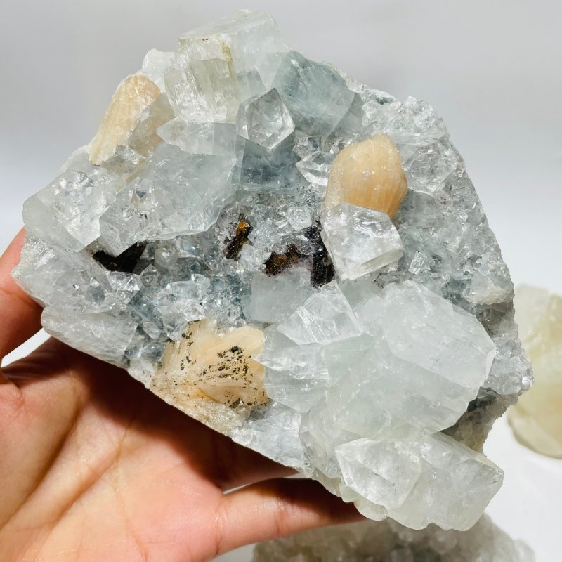 6 Pieces Raw Large Apophyllite Stone -Wholesale Crystals