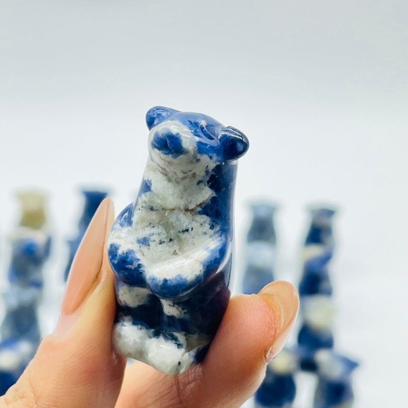 62 Pieces Sodalite Standing Polar Bear Carving -Wholesale Crystals