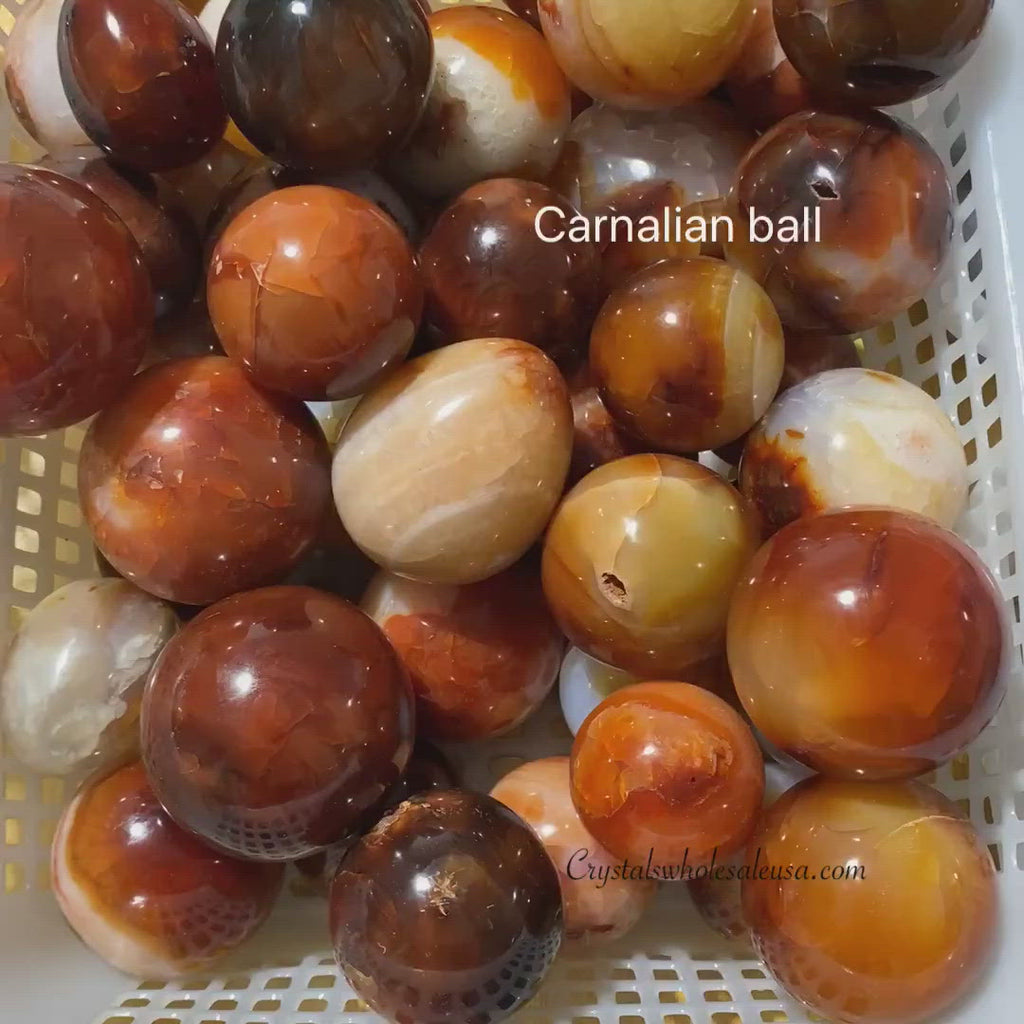 Madagascar Carnelian agate ball wholesale -Wholesale Crystals