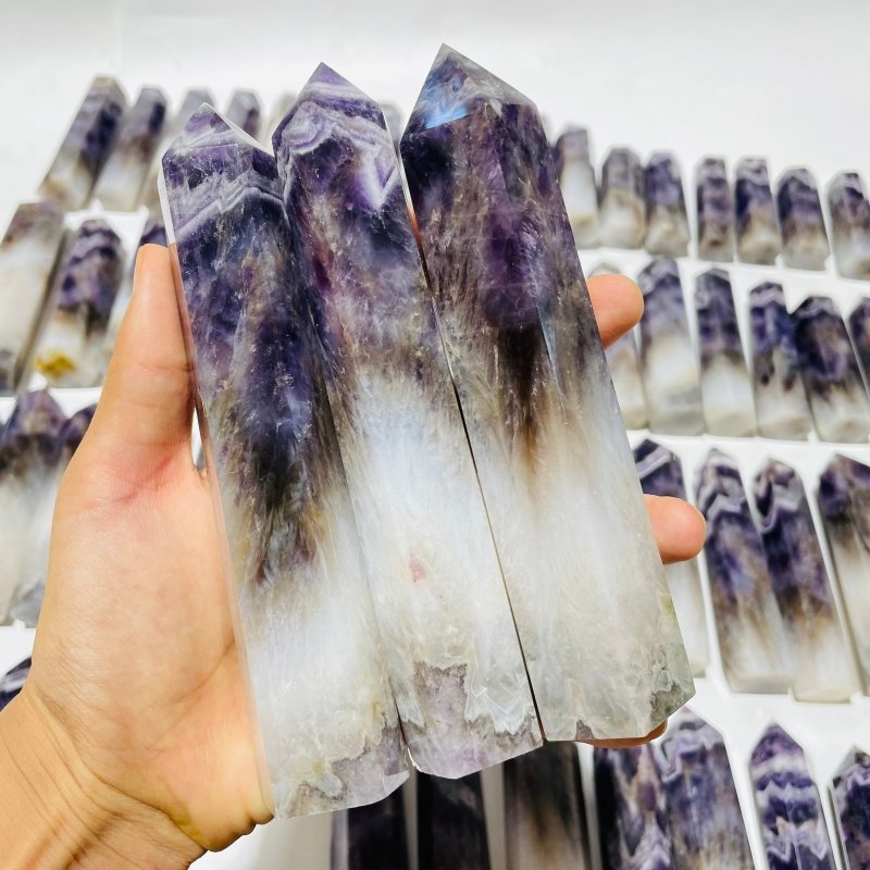 67 Pieces Large Chevron Amethyst Tower -Wholesale Crystals