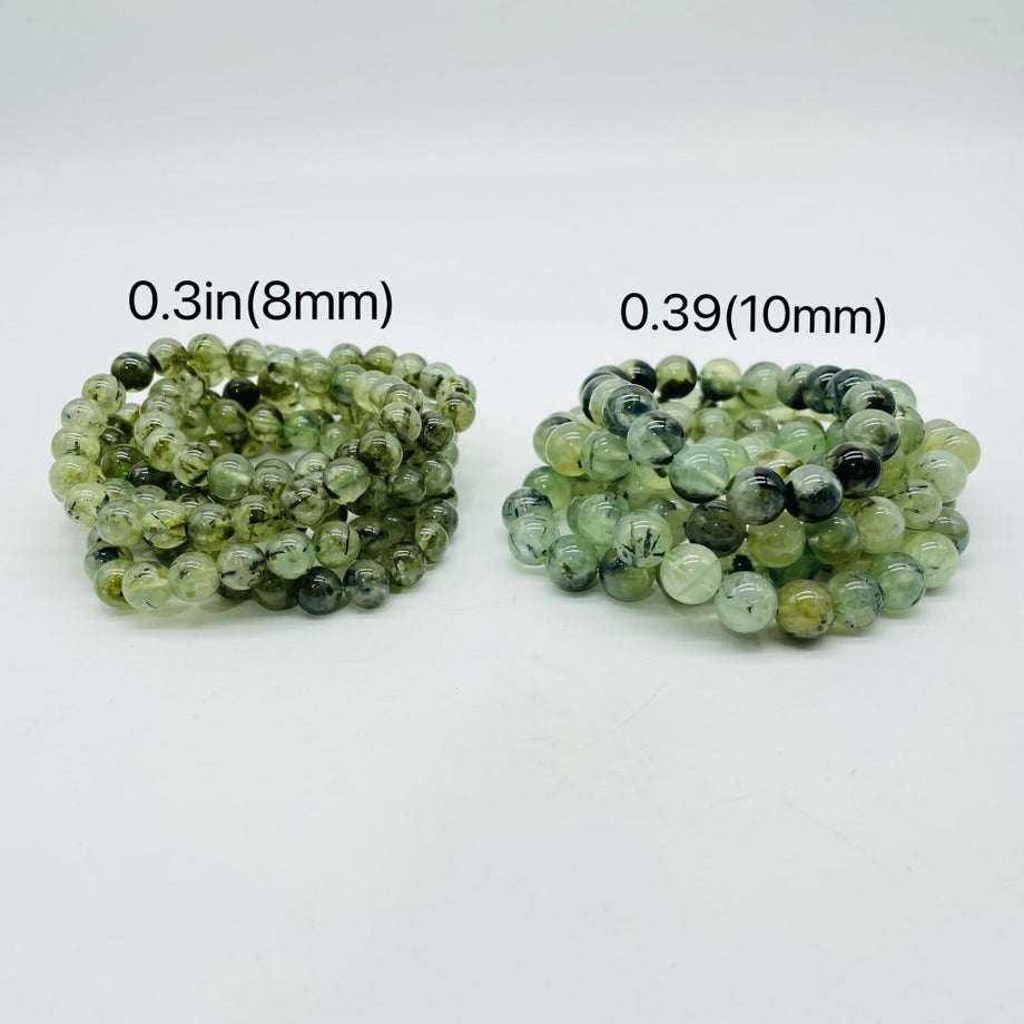 11.5mm Natural Green Tourmaline Rutilated Quartz Crystal Beads Bracelet  1231 | eBay