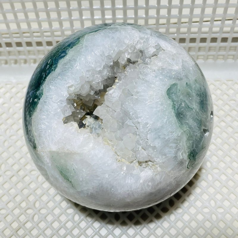 6inch Geode Moss Agate Large Sphere -Wholesale Crystals
