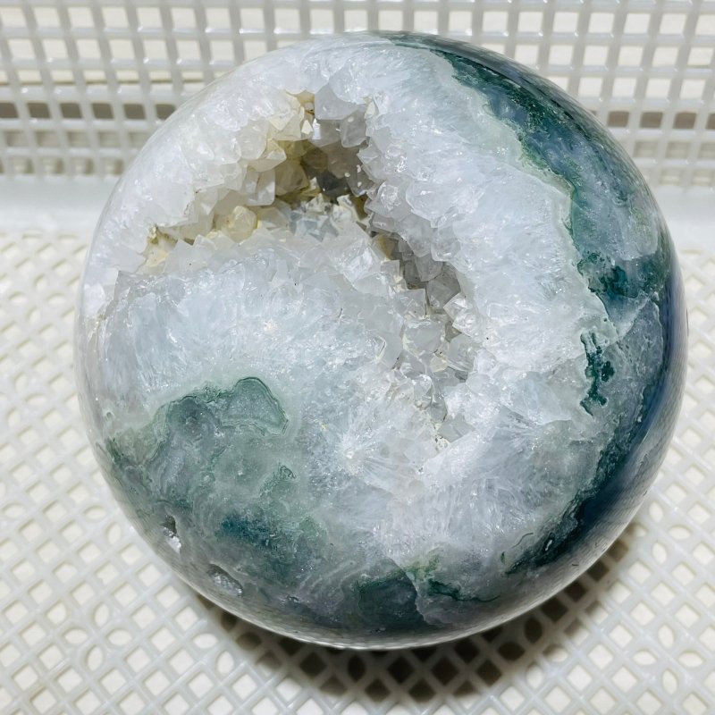 6inch Geode Moss Agate Large Sphere -Wholesale Crystals