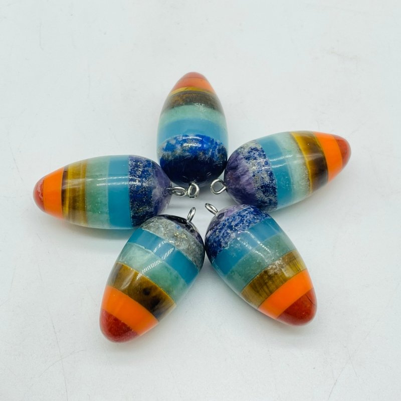 7 Chakra Bullet Shape Pendant Crystals Wholesale - Wholesale Crystals