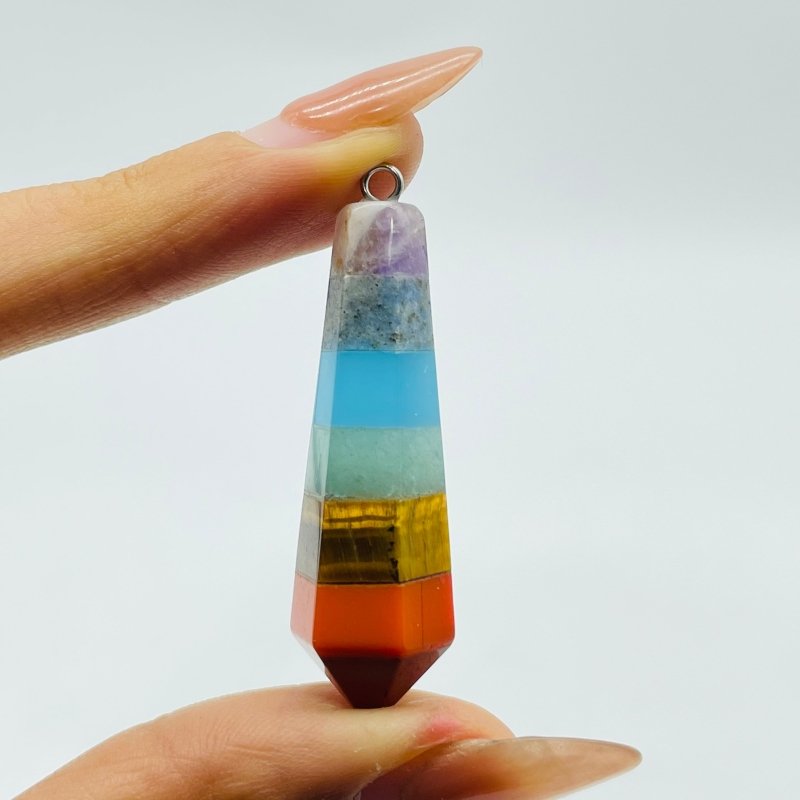 7 Chakra Pendulum Point Pendant Wholesale - Wholesale Crystals