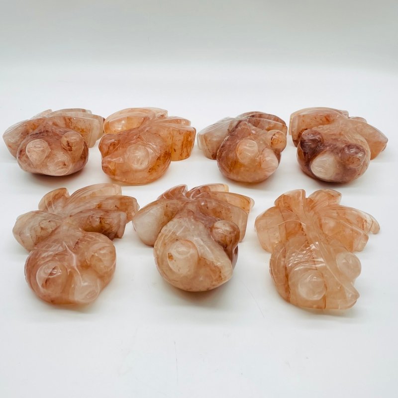7 Pieces Fire Quartz GoldFish Carving -Wholesale Crystals