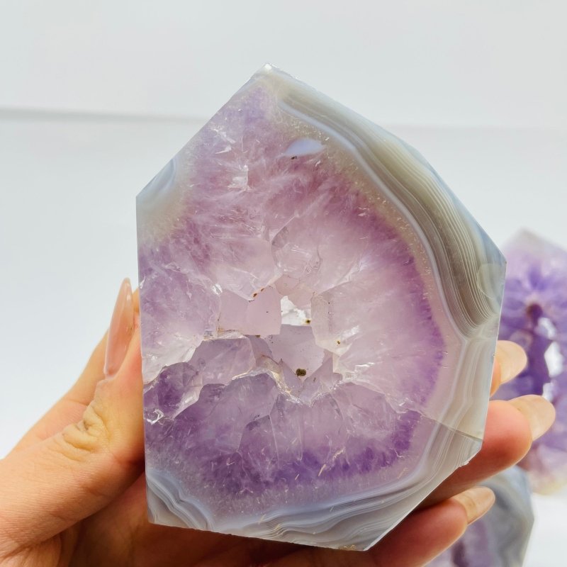 7 Pieces Geode Amethyst Agate Tower Points -Wholesale Crystals
