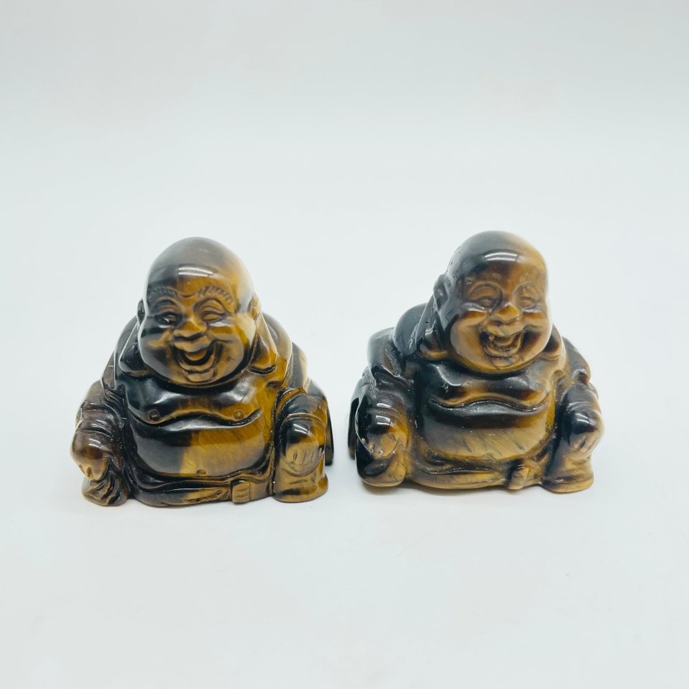 7 Types Fat Belly Buddha Maitreya Carving Tiger Eye Moss Agate Wholesale -Wholesale Crystals