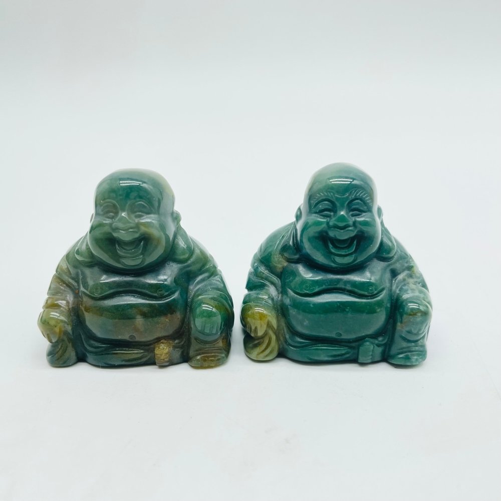 7 Types Fat Belly Buddha Maitreya Carving Tiger Eye Moss Agate Wholesale -Wholesale Crystals